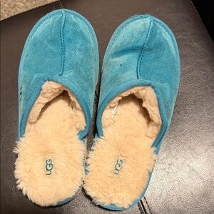 UGG Teal Suede Slippers Ugg Girls Kids Slippers
